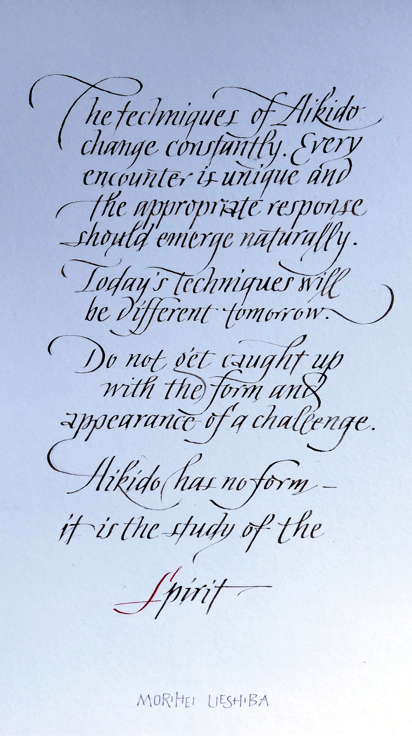 Aikido has no form No form